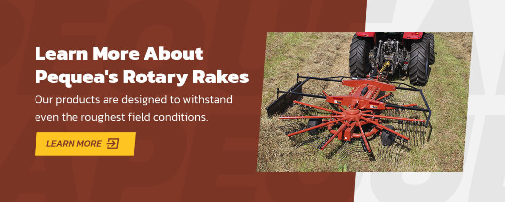 Peck Rake The Advantage of Rotary Rakes - Pequea Machine